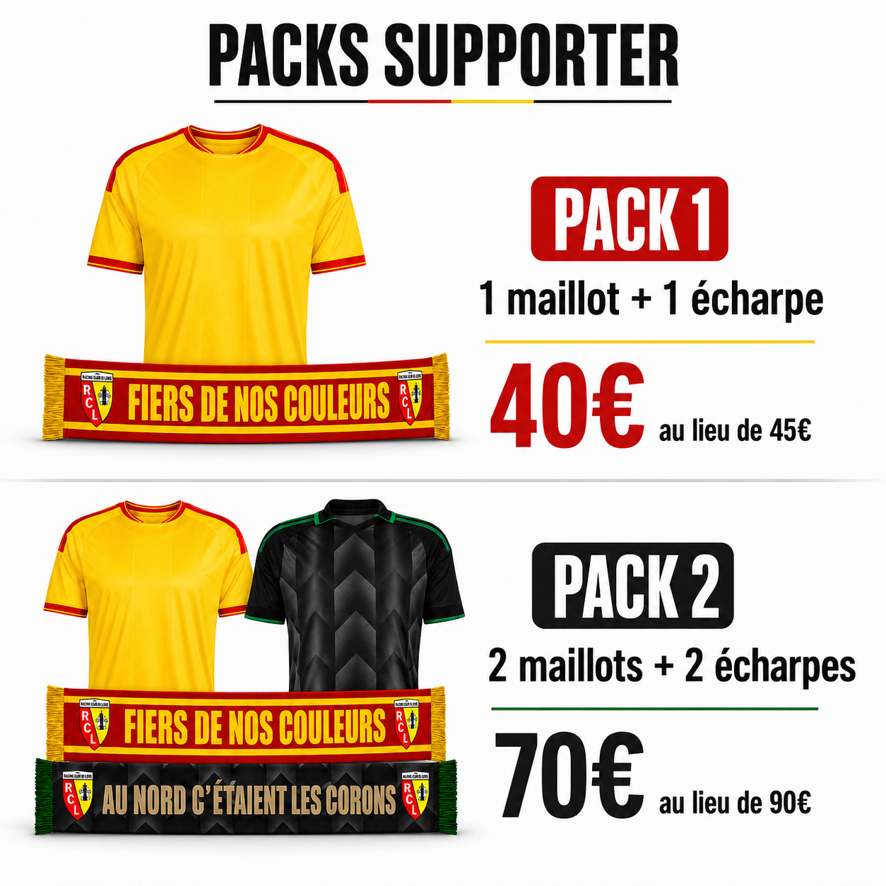 Pack supporter maillot + écharpe